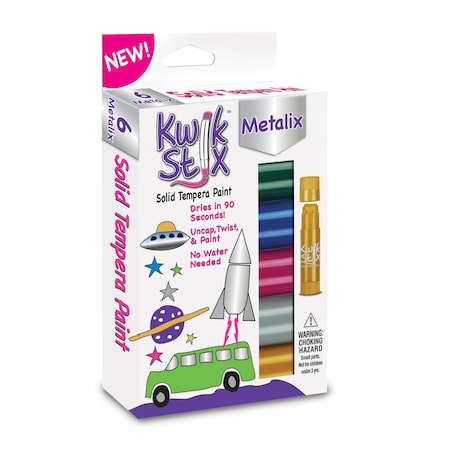 Kwik Stix Solid Tempera Paint Sticks, Metallic Colors, PK36 TPG-613